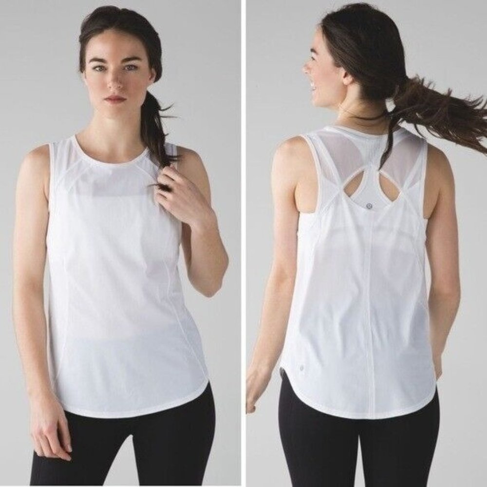 Lululemon Sculpt Tank White (First Release) Size 4 - Picture 1 of 8